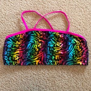 NWT Adorable OP Rainbow Swim Top - Size Girls XL 14/16